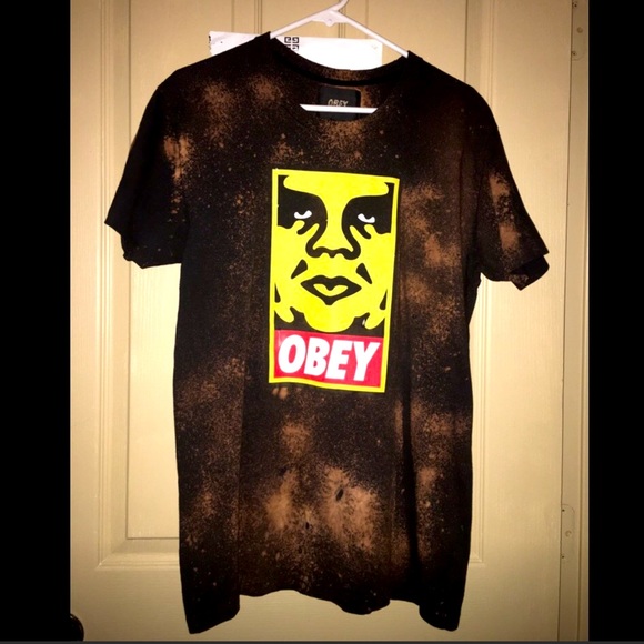 Obey Brown Washed Tee Shirt - Picture 2 of 4